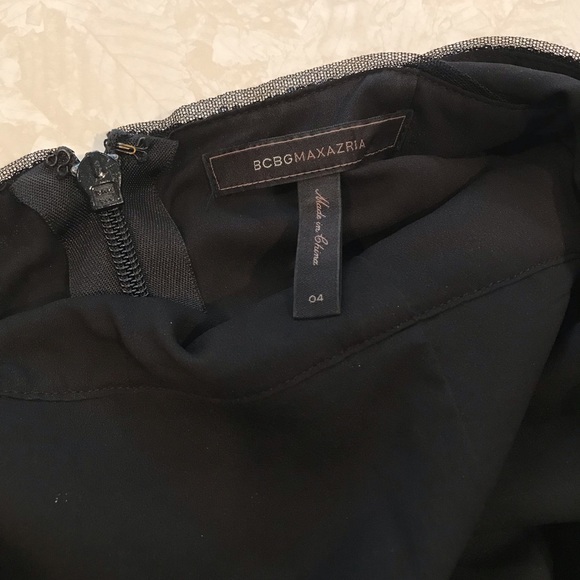 BCBG Open Back Black Sparkle Dress - Picture 6 of 6